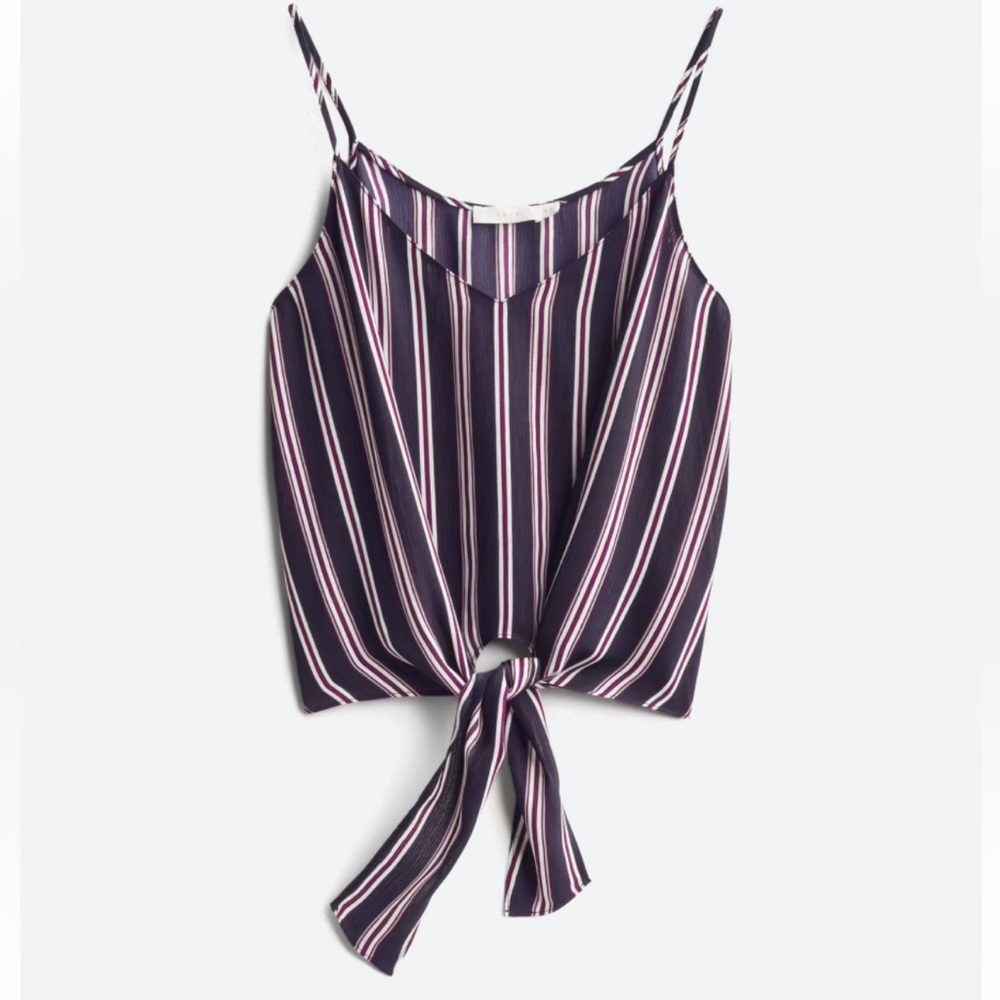 Parina Tie Front Crop Blouse